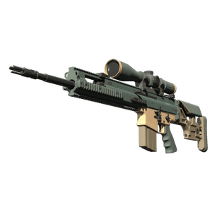 SCAR-20 | Contractor (Minimal Wear) SCAR-20 — CS2 skin in the Neo-Noir case on DuckSkins
