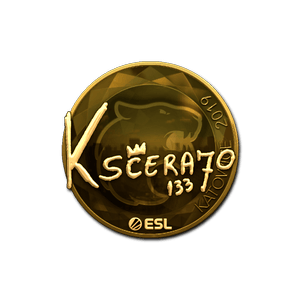 Sticker | KSCERATO (Gold) | Katowice 2019 Sticker — CS2 skin in the Foxy case on DuckSkins